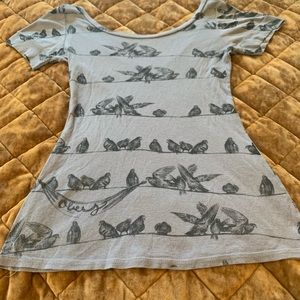 OBEY birds on wire shirt - SMALL
